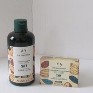 The Body Shop Shea Vegan Shower Cream & Vegan Face & Body Bar - NEW